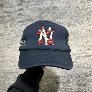 New York Yankees NY La Ropa Trucker Hat Mesh Snap Back Adjustable Baseball Cap